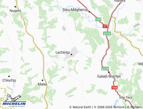 Carte MICHELIN Lechința - ViaMichelin
