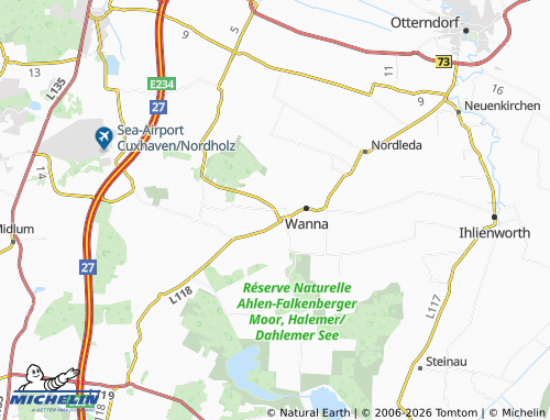 MICHELIN Westerwanna map - ViaMichelin