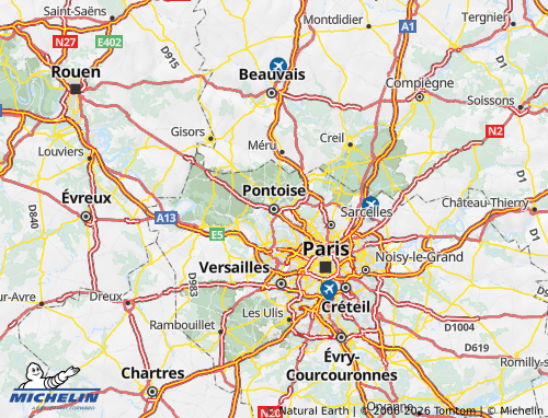 MICHELIN Val-d'Oise map - ViaMichelin