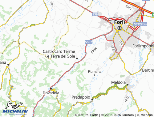 Mappa MICHELIN Castrocaro Terme e Terra del Sole - ViaMichelin