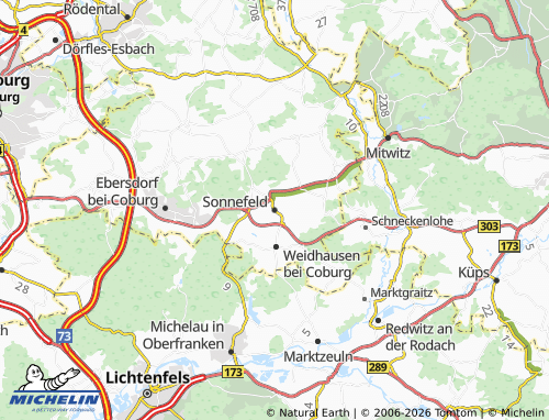 MICHELIN Sonnefeld map - ViaMichelin