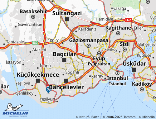 MICHELIN Mimar Sinan map - ViaMichelin