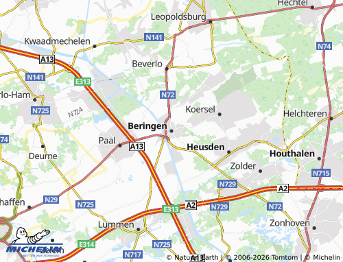 Kaart MICHELIN Beringen - ViaMichelin