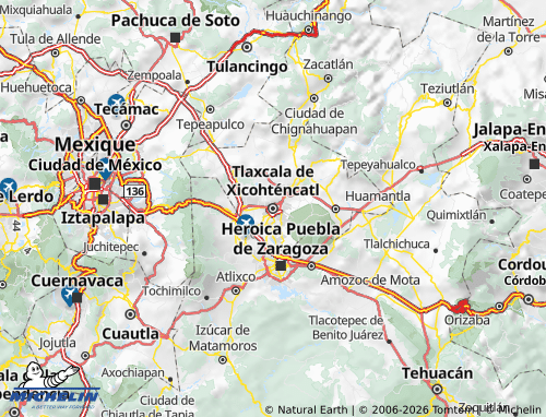 MICHELIN-Landkarte Tlaxcala - ViaMichelin