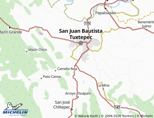 Kaart MICHELIN Tuxtepec - ViaMichelin