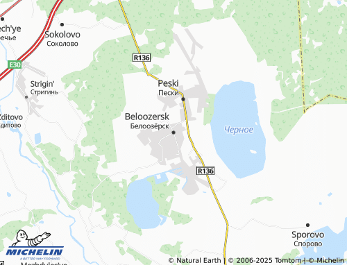 MICHELIN Beloozersk map - ViaMichelin