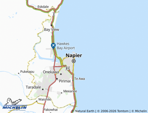 Mapa MICHELIN Napier Port - ViaMichelin