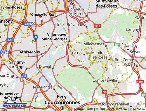 Mapa MICHELIN Montgeron - ViaMichelin