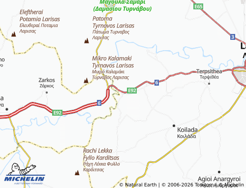 MICHELIN Koutsochero map - ViaMichelin