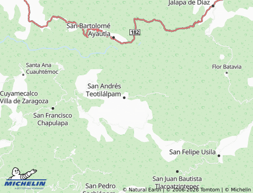 MICHELIN De Las Tres Caídas map - ViaMichelin