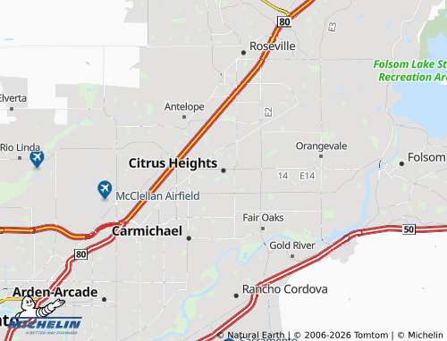 MICHELIN Citrus Heights map - ViaMichelin