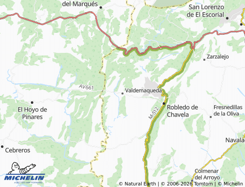 MICHELIN-Landkarte Valdemaqueda - ViaMichelin