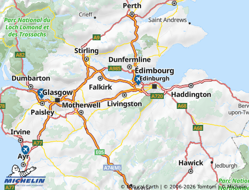 Carte MICHELIN West Lothian - ViaMichelin