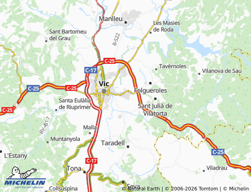 Carte MICHELIN Calldetenes - ViaMichelin