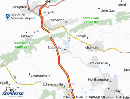 Mappa MICHELIN Slatington - ViaMichelin