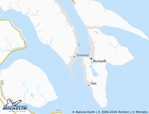 MICHELIN Strendur map - ViaMichelin
