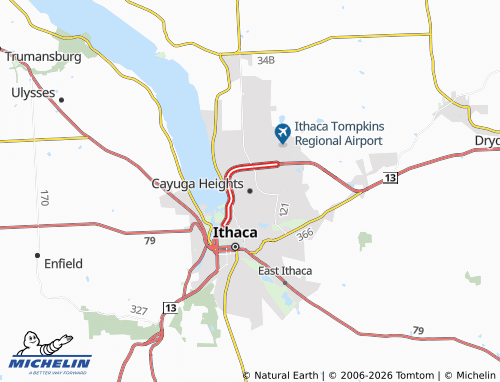 Mapa MICHELIN Cayuga Heights - ViaMichelin