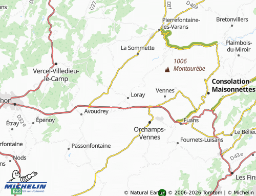 MICHELIN Loray map - ViaMichelin