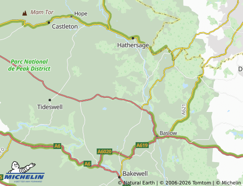 Carte MICHELIN Eyam - ViaMichelin