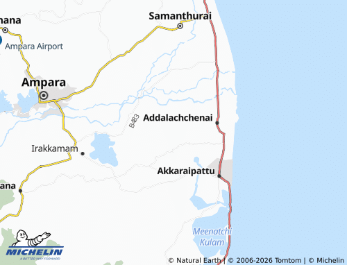 Mappa MICHELIN Addalachchenai 09 - ViaMichelin
