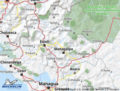 Mappa MICHELIN Jinotega - ViaMichelin
