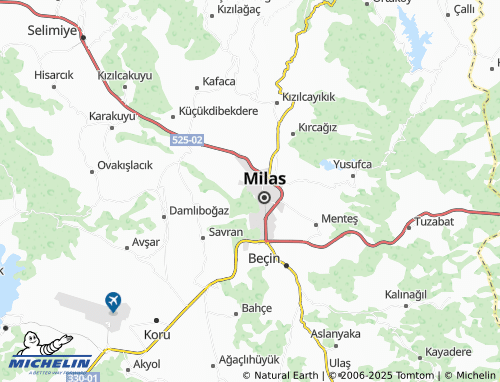 MICHELIN Gümüşlük map - ViaMichelin