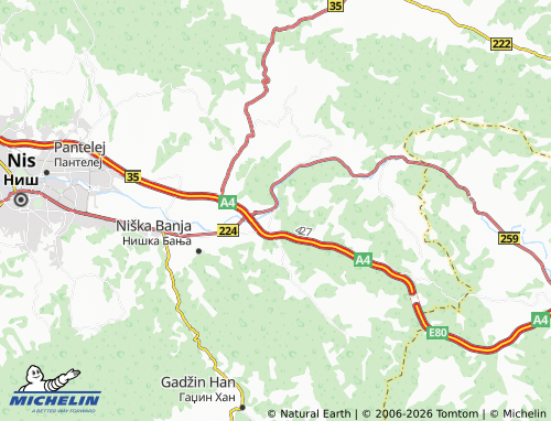 Mapa MICHELIN Prosek - ViaMichelin