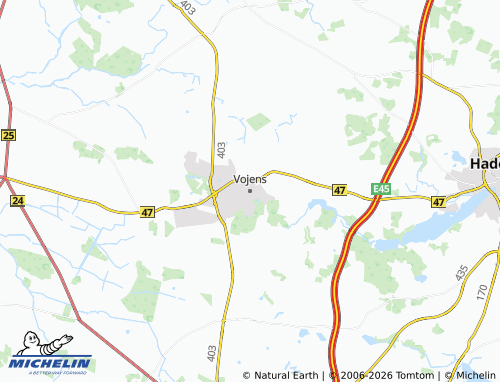 Mappa MICHELIN Vojens - ViaMichelin