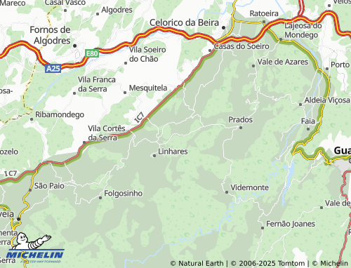 MICHELIN Assanhas map - ViaMichelin