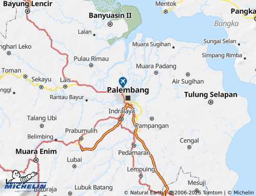 Kaart MICHELIN Sumatera Selatan - ViaMichelin