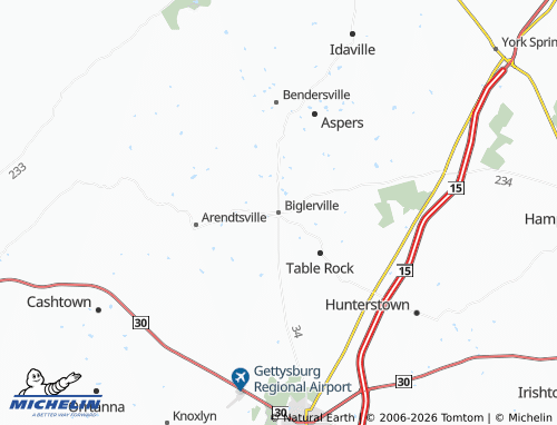 Carte MICHELIN Biglerville - ViaMichelin