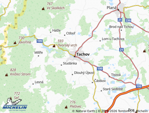 Mappa MICHELIN Tachov - ViaMichelin