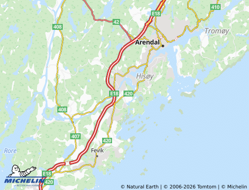 Mapa MICHELIN Rød - ViaMichelin