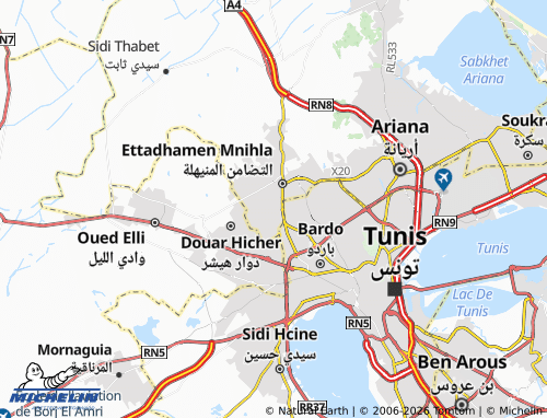 Carte MICHELIN El Mnihla - ViaMichelin