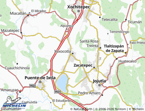 MICHELIN-Landkarte Centro Xoxocotla - ViaMichelin