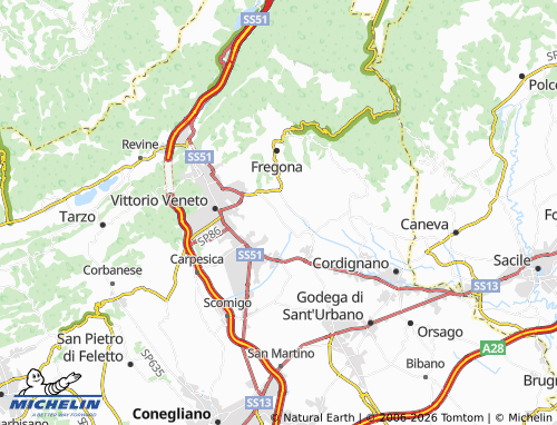 Mapa MICHELIN Cappella Maggiore - ViaMichelin
