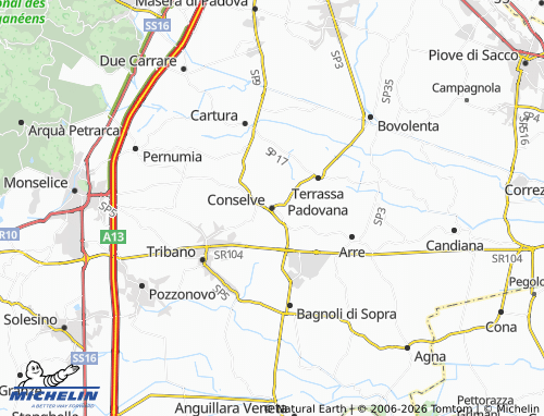 Mapa MICHELIN Conselve - ViaMichelin