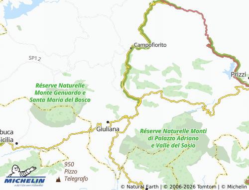 MICHELIN Bisacquino map - ViaMichelin