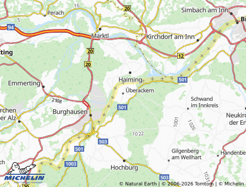 Mapa MICHELIN Überackern - ViaMichelin