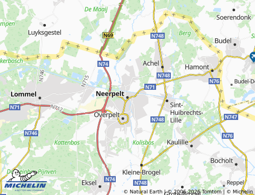 Kaart MICHELIN Neerpelt - ViaMichelin