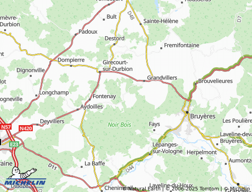 Carte MICHELIN Viménil - ViaMichelin