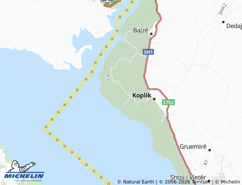 MICHELIN Jubicë map - ViaMichelin