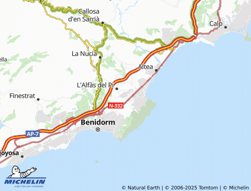 MICHELIN Jardín de Alfaz map - ViaMichelin