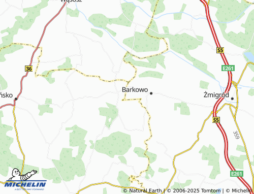 MICHELIN Wierzbina map - ViaMichelin