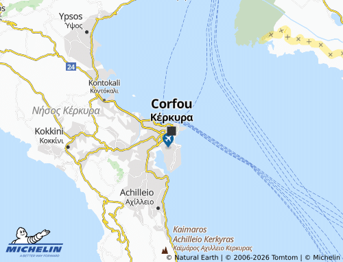MICHELIN Corfu map - ViaMichelin
