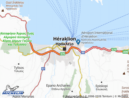 Mapa MICHELIN Heraclión - ViaMichelin