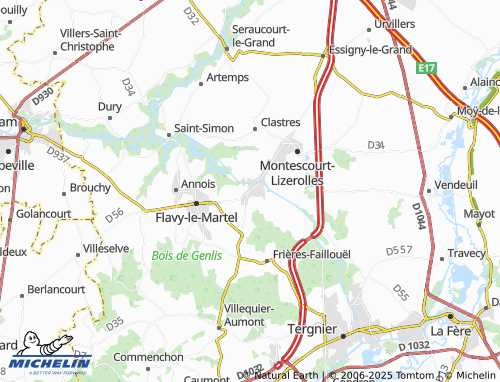 MICHELIN Jussy map - ViaMichelin