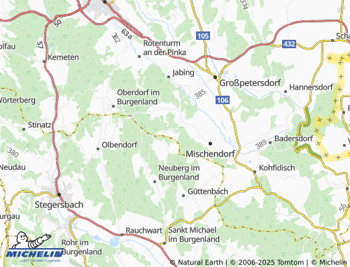 Carte MICHELIN Rohrbach an der Teich-Bergen - ViaMichelin