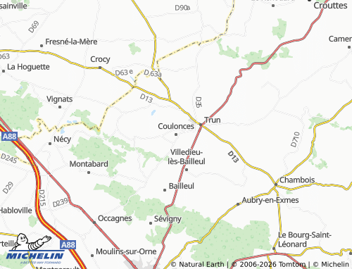 MICHELIN Coulonces map - ViaMichelin