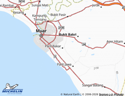 Mapa MICHELIN Parit Bakar - ViaMichelin